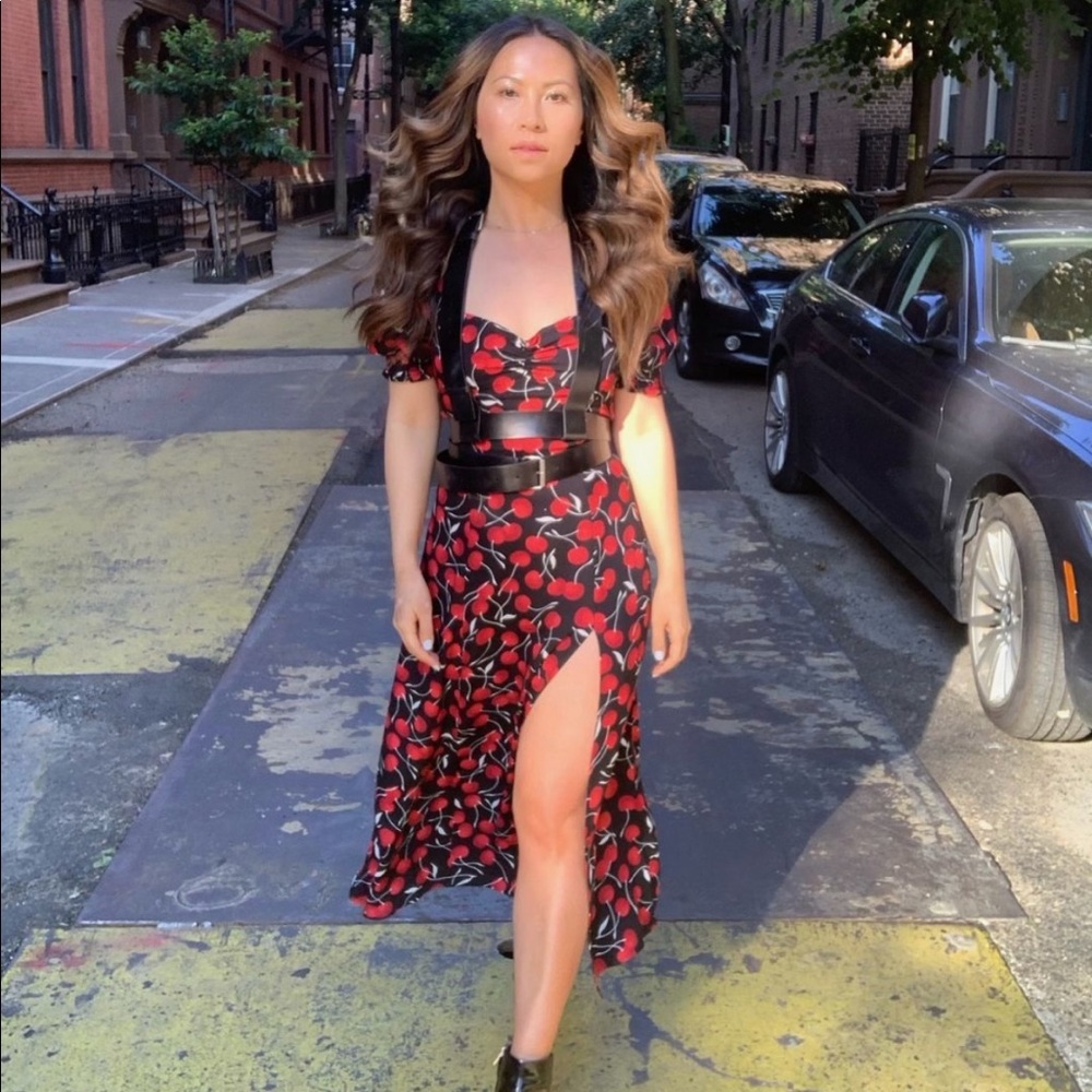 Reformation cherry print dress